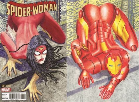 redrawing female superhero comic book covers with males media chomp