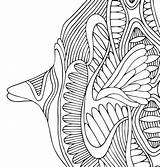 Zentangle Angelfish sketch template