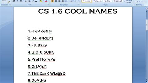 counter strike  cool names youtube
