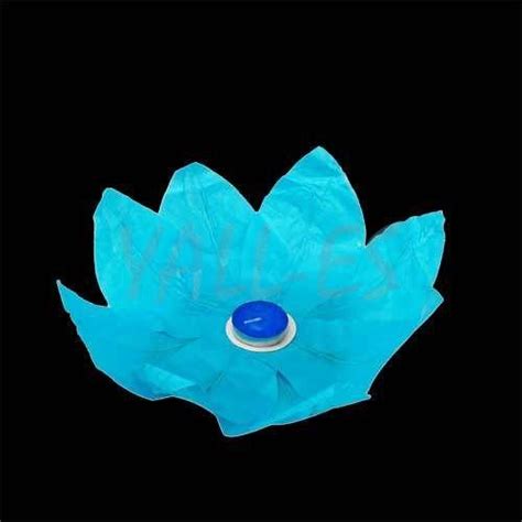 5x Paper Lotus Flower Chinese Floating Light Candle Lantern For