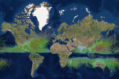 historical hurricane tracks   vivid maps