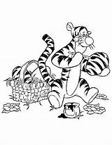 Coloring Pages Easter Egg Tigger Cute sketch template