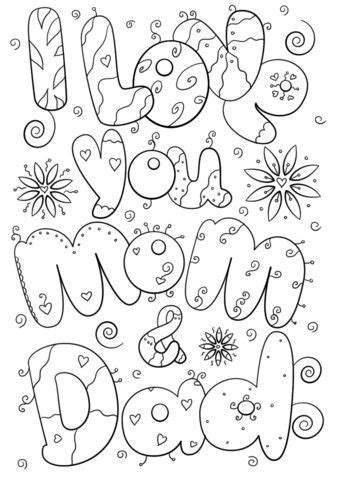 love  mom  dad coloring page  fathers day category select