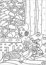 Geisha Japonais Takehisa Yumeji Giappone Colorare Malbuch Erwachsene Adulti Disegni Japon Coloriages Adultes 1884 Réalisé 1934 Représentant Justcolor sketch template