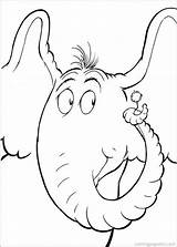 Horton Hears Coloring Pages Seuss Dr Who Drawing Clipart Printable Color Kids Elephant Horten Drawings Para Print Book Colorear Cartoon sketch template