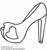 Coloring High Heel Clipart sketch template