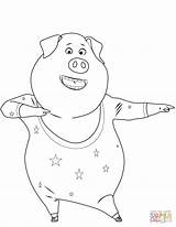 Coloring Pages Dancing Gunter Pig Sing Dance Printable Supercoloring Colouring Utah Jazz Sheets Movie Drawing Characters Ariel Color Kids Stitch sketch template