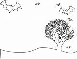 Coloring Landscape Pages Tree Halloween Outline Scenery Clipart Drawing Fall Clip Public Halo Color Transparent Openclipart Getcolorings Getdrawings Oak Vector sketch template