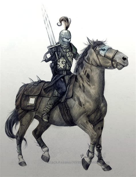 coloured knight sketch  blackassassin  deviantart