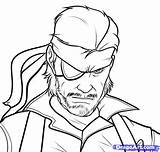 Metal Gear Solid Coloring Snake Drawing Pages Draw Step Drawings Getcolorings Dragoart Paintingvalley sketch template