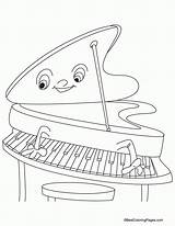 Piano Coloring Pages Kids Keyboard Electric Template Results sketch template