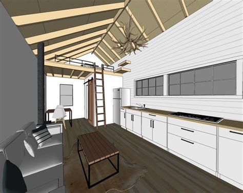 small cabin loft diy build plans    tiny house blueprint    tiny house loft
