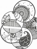 Drawing Doodles Circle Zentangle Drawings Doodle Easy Patterns Zentangles Circles Designs Pattern Zen Tangle Line Mandala Draw Journals Letters Bubbles sketch template