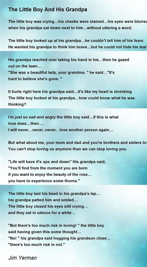 boy   grandpa   boy   grandpa poem