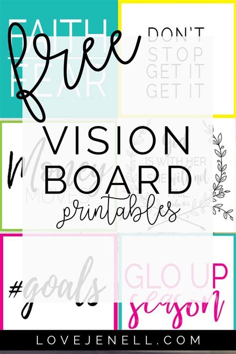 vision board printables   create  vision board creating