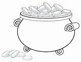 Gold Coins Coloring Pages Coin Getdrawings Pot sketch template