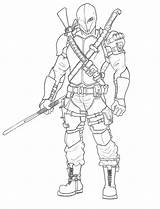 Deathstroke Taskmaster Armour sketch template