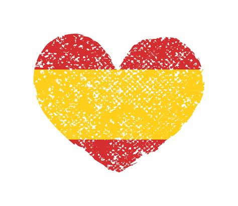 premium vector grunge heart shape  spanish flag