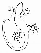 Lizard Outline Clipart Drawing Cliparts Library Tongue Blue sketch template