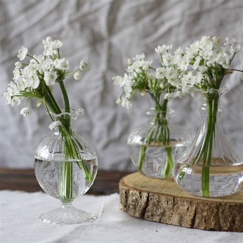 Delicate Glass Bud Vases Three Sizes By The Wedding Of My Dreams