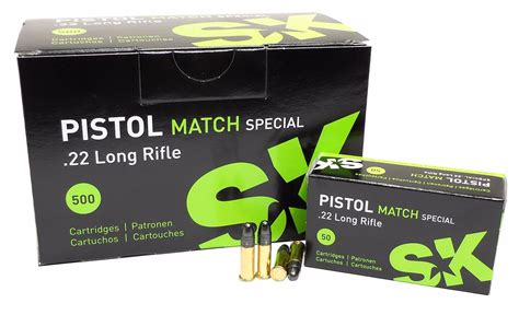 22lr ammo sk lapua 40gr pistol match special 500 round box
