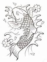 Koi Fish Coloring Pages Tattoo Adult Adults Uncolored Onfire Him Nice Printable Recommended Tattooimages Biz Color sketch template