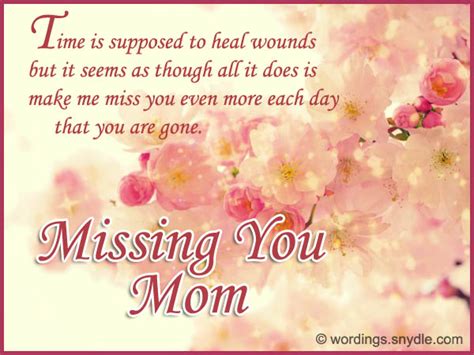 missing you messages for mother who died wordings and messages