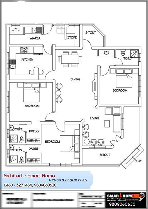 good kerala style single floor house plan  bhk house elevation details floor
