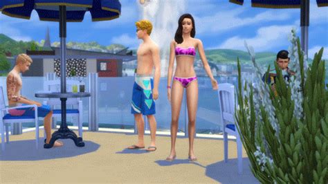beach swimming by the sims find and share on giphy
