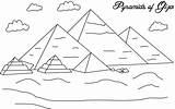 Pyramids Giza sketch template