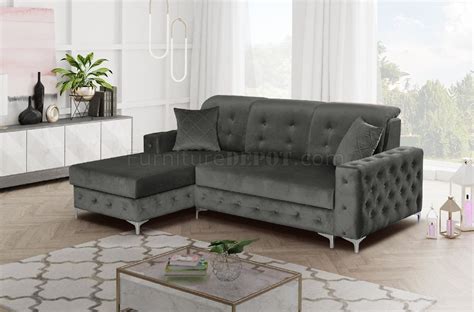 verso mini sectional sofa  gray  skyler design