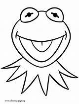 Coloring Kermit Frog Muppets Pages Colouring Printable Color Movie Muppet sketch template