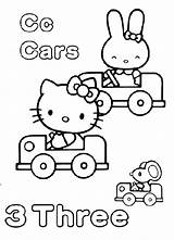 Kitty Hello Coloring Pages Cars Printable Girls sketch template