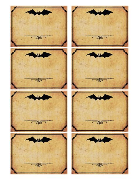 halloween menu  place card set tent card printable party etsy