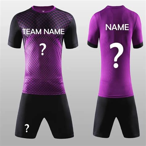 shipping    nice purple color mens soccer jerseys sets