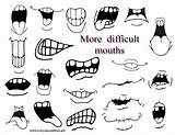 Mouths Expressions sketch template