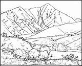 Line Mountains Drawing Mountain Coloring Pages Getdrawings sketch template