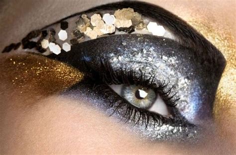 ken pao beauty black silver gold spring eye makeup metallic eye