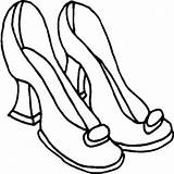 Coloring High Heel Clipart sketch template