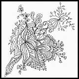 Stress Adults Anti Floral Coloring Book Beautiful Illustration Vector Preview sketch template
