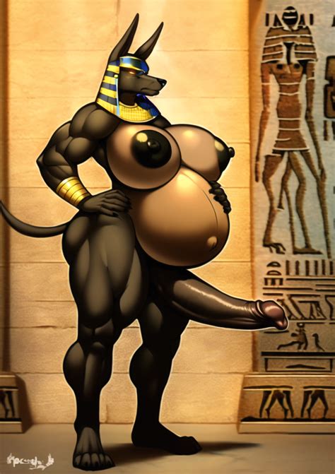 Rule 34 1futa Ai Generated Anthro Anubian Jackal Anubis Belly Big