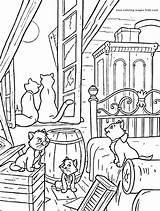 Coloring Pages Aristocats Disney Printable Kids Color Sheet Book Sheets Found sketch template