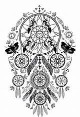 Dreamcatcher Stress Anti Zen Coloring Incredible Pages Adults Mandala Color Feathers Justcolor Print sketch template