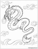 Dragon Chinese Coloring Pages Color sketch template