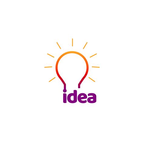 colorful idea bulb logo symbol  vector art  vecteezy