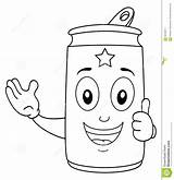 Soda Coloring Smiling Character Cartoon Drink Soft Illustration Preview sketch template