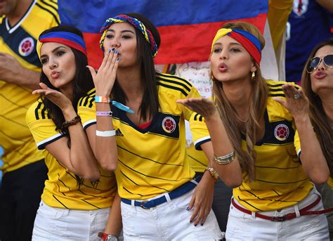 Soccer Girls Fans Кубок мира Колумбийские женщины Спорт