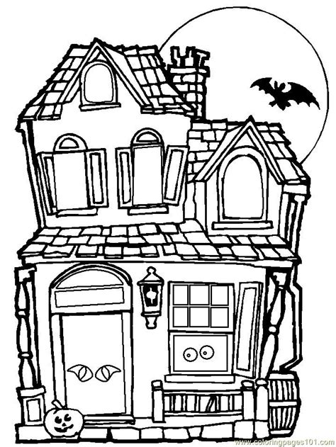 haunted house coloring page  houses coloring pages
