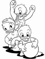 Huey Louie Dewey Coloring Ball Donald Loui Drawings 597px 91kb sketch template