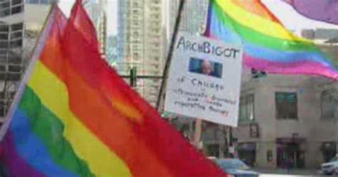 Activists Rally For Same Sex Marriage Outside Holy Name Cathedral Cbs